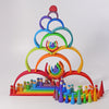 Grimm's Rainbow with boards, semi-circles, peg dolls and smaller rainbows | Conscious Craft